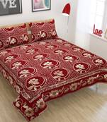 Queen Size (100x100 Inches) Bedsheets Soft Touch Chennile Jaquard Woven Desinger Double Bedsheet With Two Pillow Covers