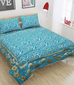 Queen Size (100x100 Inches) Bedsheets Soft Touch Chennile Jaquard Woven Desinger Double Bedsheet With Two Pillow Covers