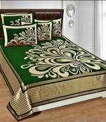 Queen Size (100x100 Inches) Bedsheets Soft Touch Chennile Jaquard Woven Desinger Double Bedsheet With Two Pillow Covers
