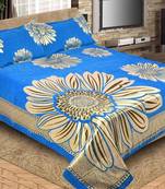 Queen Size (100x100 Inches) Bedsheets Soft Touch Chennile Jaquard Woven Desinger Double Bedsheet With Two Pillow Covers