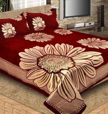 Queen Size (100x100 Inches) Bedsheets Soft Touch Chennile Jaquard Woven Desinger Double Bedsheet With Two Pillow Covers 1