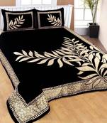 Queen Size (100x100 Inches) Bedsheets Soft Touch Chennile Jaquard Woven Desinger Double Bedsheet With Two Pillow Covers