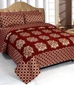Queen Size (100x100 Inches) Bedsheets Soft Touch Chennile Jaquard Woven Desinger Double Bedsheet With Two Pillow Covers