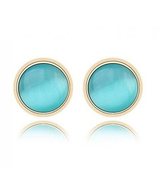 Blue Opal Stud Earrings 1