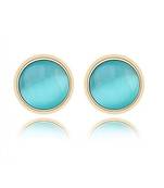 Blue Opal Stud Earrings