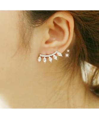 Diamond Eyelash Stud Earrings 1