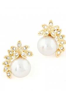 Over The Top Pearl Stud Earrings
