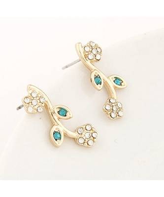 Diamond Flower Stud Earrings 1