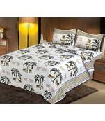Ridan Cotton Multicolour Printed Double Bed Sheet With Pillow Cover
