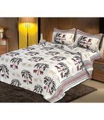 Ridan Cotton Multicolour Printed Double Bed Sheet With Pillow Cover