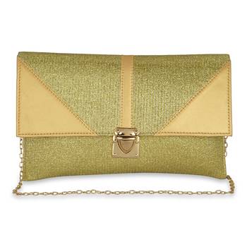 NFI essentials Wallet for Girl's Stylish Gold Clutch Hand Women's Wallet Card Holders Money Purse Mobile Pouch 1