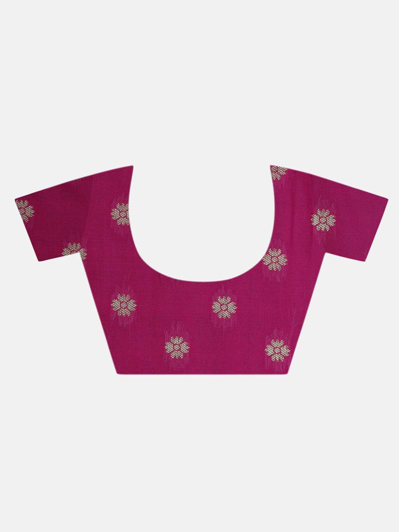 VASTRANAND  Purple & Gold-Coloured Silk Blend Woven Design Banarasi Saree