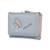 NFI essentials Fashion PU Leather Women's Mini Clutch Wallet Girls Leaf Bi-fold Card Holder Womens Purse  (Blue)