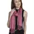 Anekaant Punch Pink Woven Striped Viscose Rayon Stole