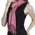 Anekaant Punch Pink Woven Striped Viscose Rayon Stole