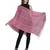 Anekaant Punch Pink Woven Striped Viscose Rayon Stole