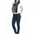 Anekaant Navy & Grey Colorblocked Striped Viscose Rayon Stole