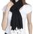 Anekaant Black & White Solid Viscose Rayon Stole