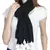 Anekaant Black & White Solid Viscose Rayon Stole
