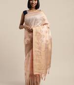 Peach Jacquard Saree