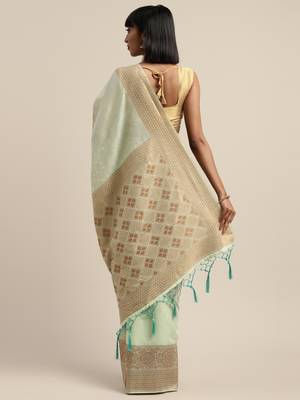 Pista Jacquard Saree 2