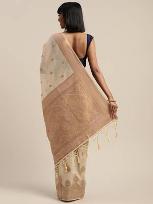 Chiku Jacquard Saree 2