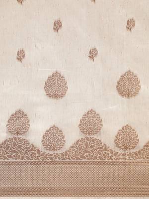 Off White Jacquard Saree 4