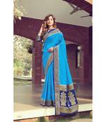 Sky Blue Pure Silk Woven Work Traditional Saree