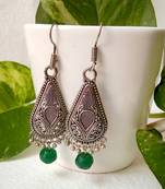 Green agate earrings