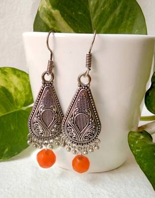 Orange agate earrings 1