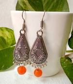 Orange agate earrings
