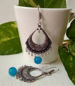 Blue agate earrings