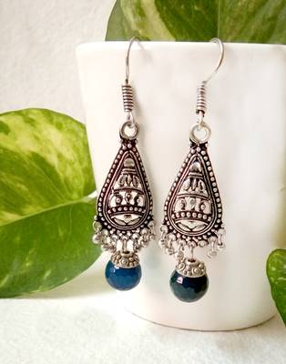 Green agate earrings 1