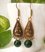 Green agate earrings