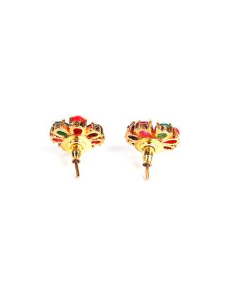 Multicolor american diamonds studs 6