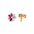 Multicolor american diamonds studs