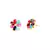 Multicolor american diamonds studs