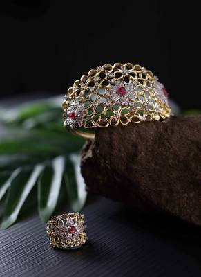 Pink Petal Flower Bracelet and Ring Set 3