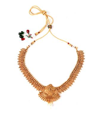 Gold Plated Traditional Design Necklace Sets 5
