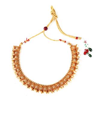 Gold Plated White Beaded Necklace Sets 6