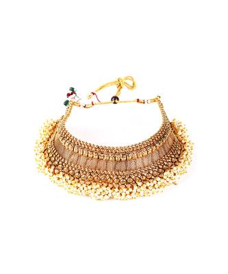 Traditional Gold Polki South Indian Style Necklace Sets 6