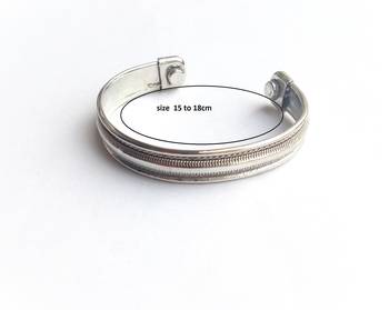RozMili Long lasting High quality Silver-plated  bracelets/ kadda 1