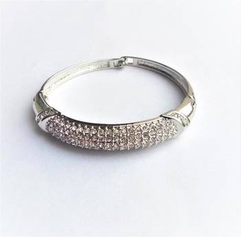 RozMili Long lasting High quality Silver-plated / American Diamond   bracelets 1