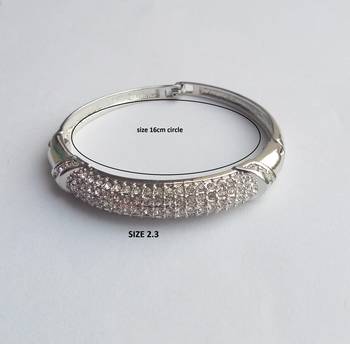 RozMili Long lasting High quality Silver-plated / American Diamond   bracelets 2
