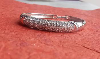 RozMili Long lasting High quality Silver-plated / American Diamond   bracelets 3