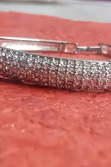 RozMili Long lasting High quality Silver-plated / American Diamond   bracelets