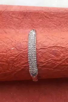 RozMili Long lasting High quality Silver-plated / American Diamond   bracelets