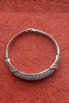 RozMili Long lasting High quality Silver-plated / American Diamond   bracelets