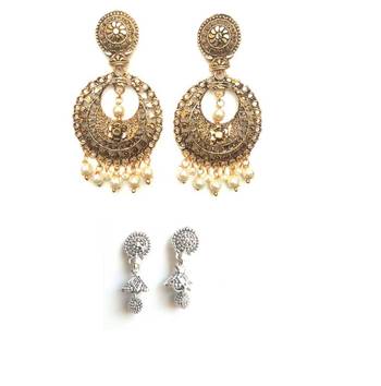 Gold combo-earrings 1