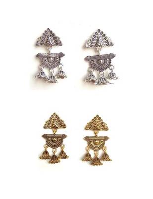 Gold combo-earrings 1